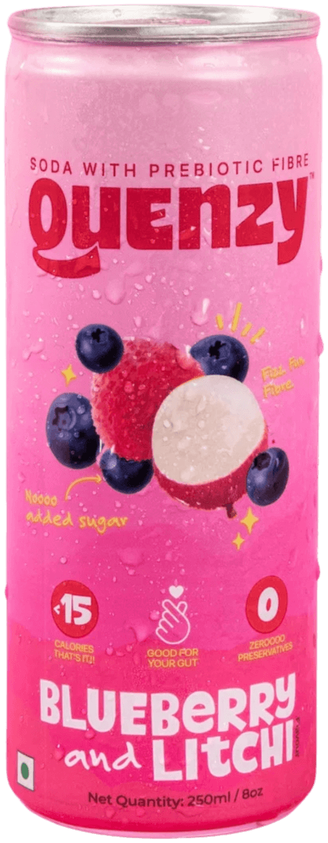 Blueberry-Litchi Prebiotic Soda